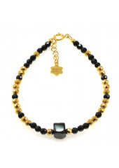Bransoletka Spinel Hematyt kostka 925