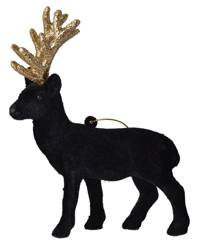 Renifer stojący welurowy czarny