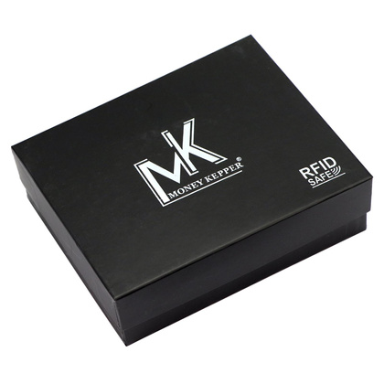 Skórzany męski portfel Money Kepper CN-1103 niebieski