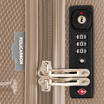 Duża walizka PUCCINI PANAMA PC029A 6 Złota