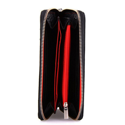 Portfel damski skórzany KEMER D 44 Czarny - min. zamówienie 20 / 50 / 100 szt.