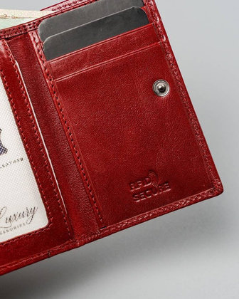 Kompaktowy portfel damski ze skóry naturalnej