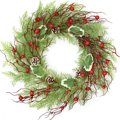 Dekoracyjny wieniec bożonarodzeniowy 40cm 390053