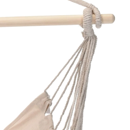 Hamak brazylijski fotel wiszący podwieszany huśtawka bujak krzesło brazylijskie beżowy