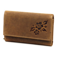 Portfel damski skórzany BLOMST GM011 Brązowy