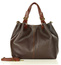 Torba skórzana klasyczny shopper bag - MARCO MAZZINI ciemny brąz caffe - min. zamówienie 20 / 50 / 100 szt.
