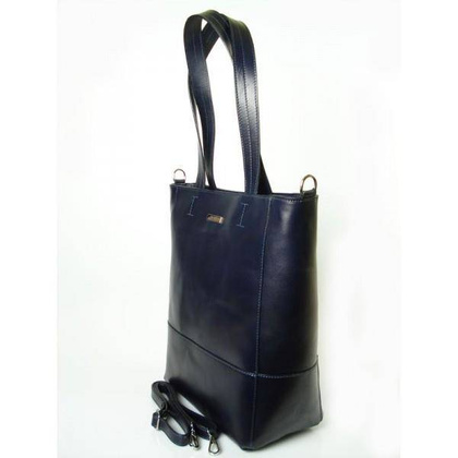 WŁOSKA TOREBKA SHOPPER BAG A4 la BOMBA GRANATOWA SB4010BS