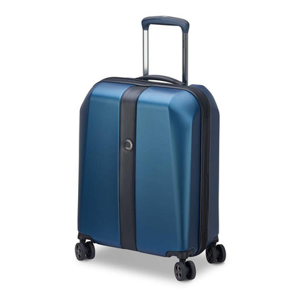 Delsey Promenade Hard mała niebieska walizka kabinowa na kółkach 55 cm