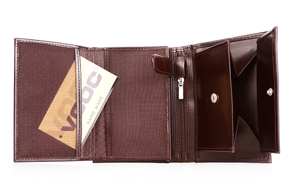 Skórzany portfel męski KEMER VOOC PPM4 Brązowy