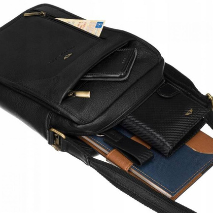 Listonoszka męska ze skóry naturalnej