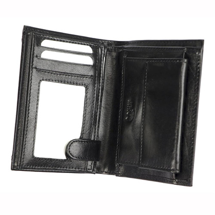 Duży, oryginalny portfel męski z naturalnej skóry licowej, rfid