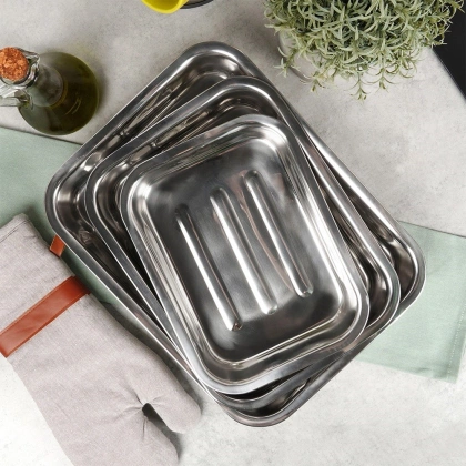 Brytfanna blacha do piekarnika stalowa zestaw 3 szt.