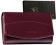Skórzany portfel damski z tłoczoną klapą
