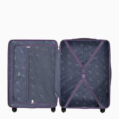 Średnia walizka PUCCINI MALAGA ABS027B 7B Fioletowa