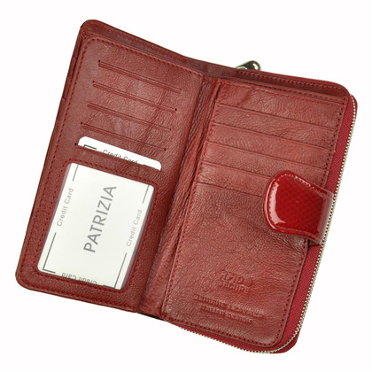 PORTFEL SKÓRZANY PATRIZIA CB-116 RFID CZERWONY