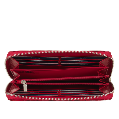 Czerwony Portfel Damski ze Skóry Licowej – Elegancja i Niezawodna Funkcjonalność PD090s90 RFID