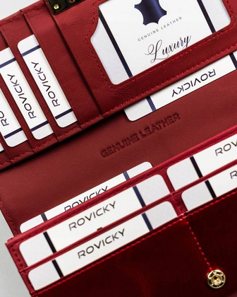 Pojemny, duży portfel damski ze skóry naturalnej