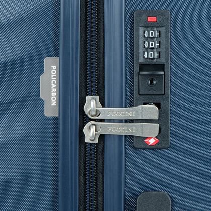 Średnia walizka PUCCINI VALENCIA PC032B 7A Granatowa