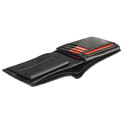 Portfel męski skórzany PIERRE CARDIN TILAK34 8806 Czarno Niebieski