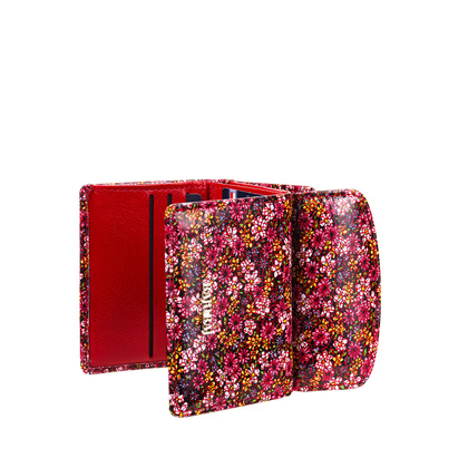 Mały czerwony portfel damski BajuBaj z kolorowej skóry naturalnej – styl i funkcjonalność PD2001s82