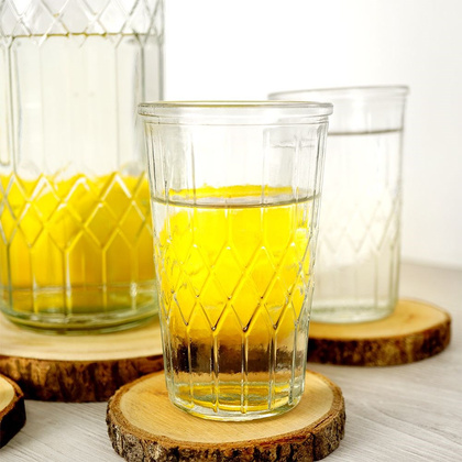 Szklanki z karafką szklane 4 szklanki karafka zestaw 5 el.