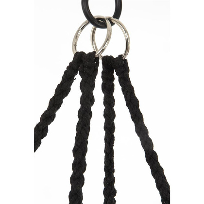 HAMAK AŻUROWY FOTEL WISZĄCY 80x60CM CZARNY