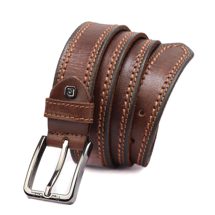 Pasek skórzany męski PIERRE CARDIN 612 KAM02 Czarny