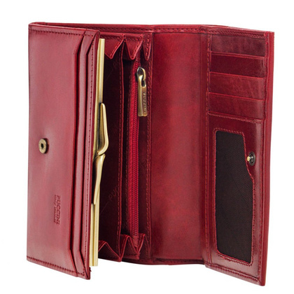 Portfel damski skórzany PUCCINI MU1959 3 Bordowy