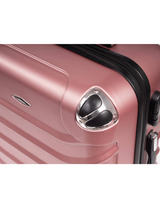 Walizki podróżne na kółkach ABS 2w1 730 S / L Śliwkowy