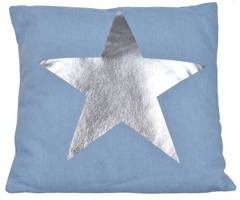 Poduszka z srebrną gwiazdką 45x45 cm