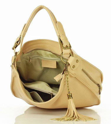 Torebka skórzana eleganc sacco MARCO MAZZINI - karmelowy beż - min. zamówienie 20 / 50 / 100 szt.