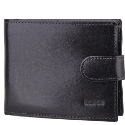 Portfel męski skórzany KEMER M 3 Czarny - min. zamówienie 20 / 50 / 100 szt.