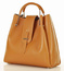 MARCO MAZZINI Torebka skórzana designerski kuferek handbag brąz camel - min. zamówienie 20 / 50 / 100 szt.