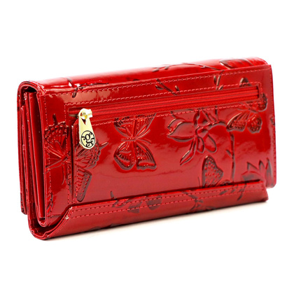 Portfel damski skórzany PELLUCCI BTE-102 czerwony