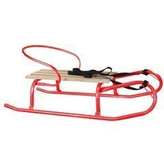 Sanki Metalowe Tomek Z Oparciem - Czerwone