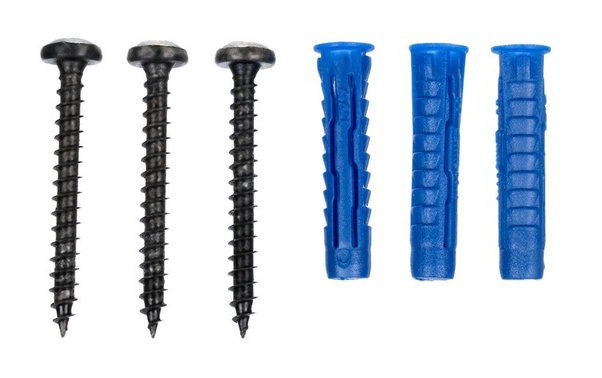 Wieszak ścienny (17 haków) - czarny