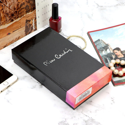 Duży skórzany portfel damski Pierre Cardin