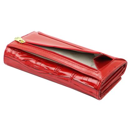 Portfel damski skórzany PELLUCCI AL-102 czerwony