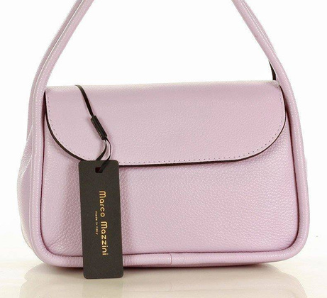 MARCO MAZZINI Torebka skórzana na ramię wizytowa listonoszka perfect leather lila róż - min. zamówienie 20 / 50 / 100 szt.
