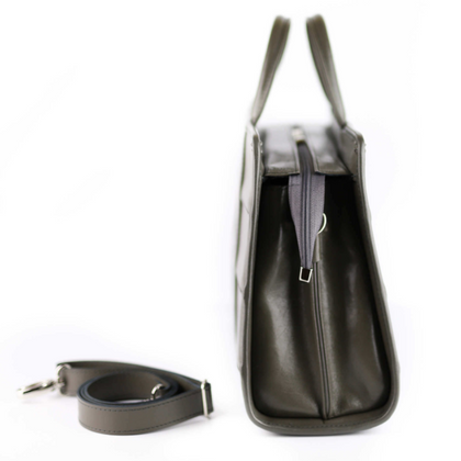 515 Damski kuferek duży pasy-szara KEMER