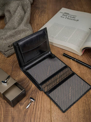 Skórzany portfel męski z systemem rfid protect