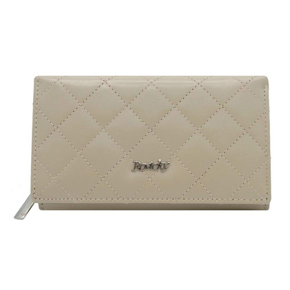 Elegancki portfel z pikowanej skóry naturalnej