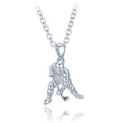 MINET Srebrny naszyjnik hokejista