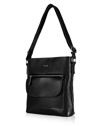 Skórzana torba damska Perea FL20 czarna - min. zamówienie 20 / 50 / 100 szt.