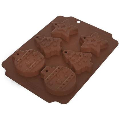 Forma foremka silikonowa do pieczenia ciastek świąteczna bombki choinka gwiazda