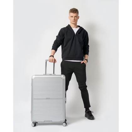 Duża walizka PUCCINI DALLAS PC034A 4C Srebrna