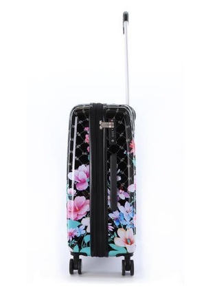 Walizka średnia ELLE Flower czarna