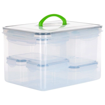 Pojemniki na żywność z pokrywką i uszczelką 7 szt.