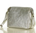 MARCO MAZZINI Torebka skórzana crossbody listonoszka dwie komory srebrny - min. zamówienie 20 / 50 / 100 szt.