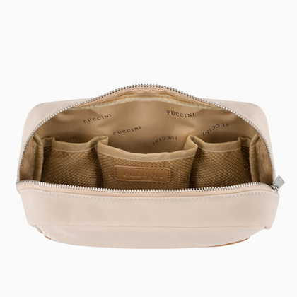 Kosmetyczka skórzana PUCCINI INFINITY COLLECTION QML005 6A Beżowa